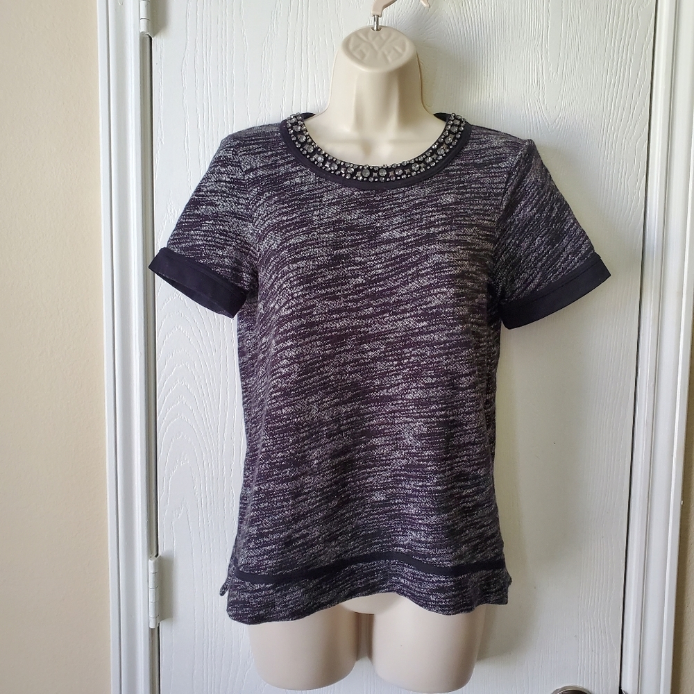 Madewell SparkleTrim Sweatshirt Tee
